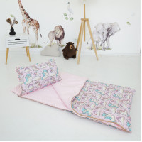 Дитячий спальний мішок Мінкі Єдинороги на рожевому - Розмір S